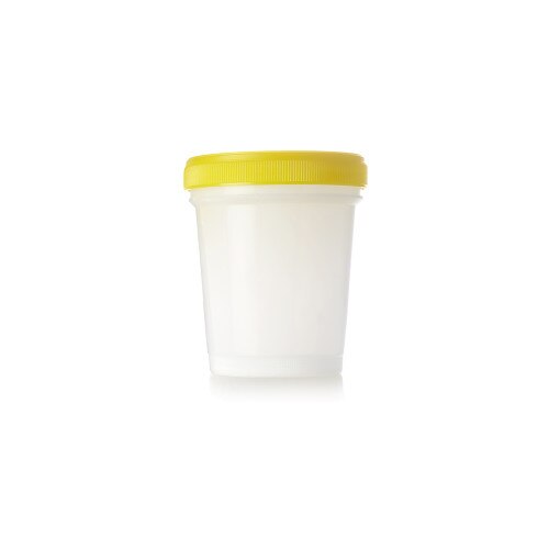 Yellow Histology Container, O-Ring Cap, Empty, 1000mL