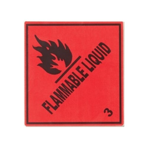 Flammable Liquid Labels, 4x4.25