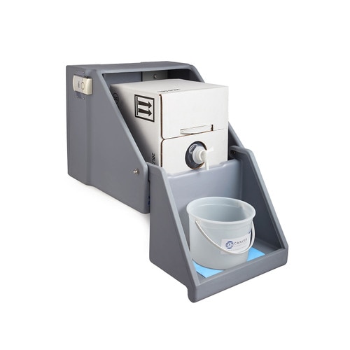 Safe Cube Dispenser for 5-Gallon Formalin Cubitainers