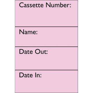Cassette Index Divider, Pink