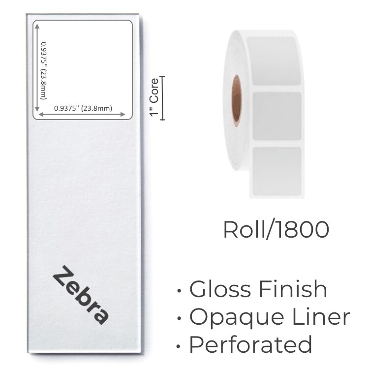 XR Slide Labels .9375 x .9375, Gloss, 1