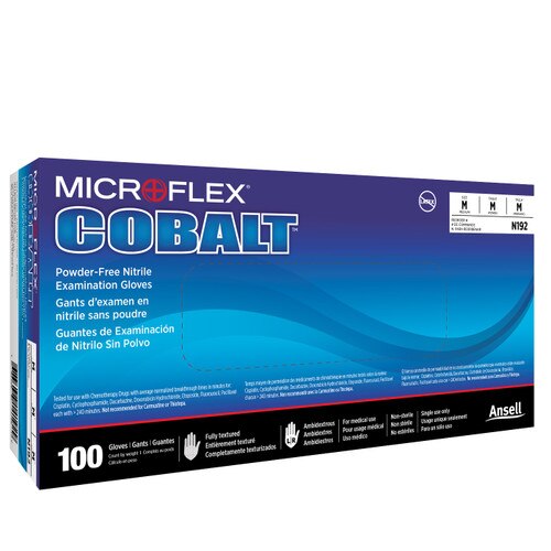 Box of MicroFlex Cobalt Blue Gloves