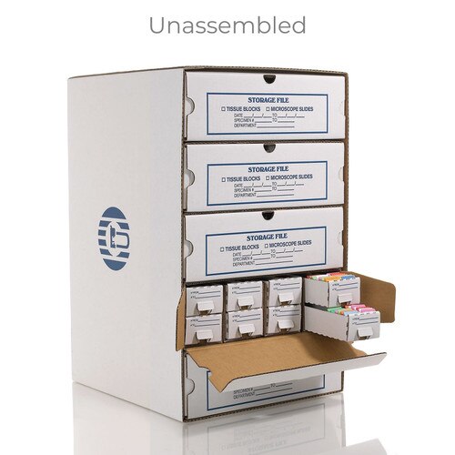 Cassette Storage Files Double Half Drawer, Flat, No Outer Sleeve
