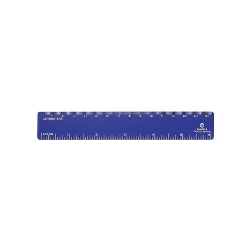 Blue Plastic 6 Inch Rulers Pack of 10