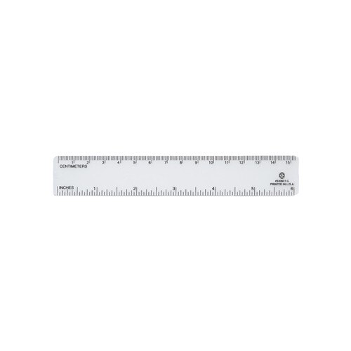 Clear Frosted Plastic 6 Inch Rulers Pack of 10