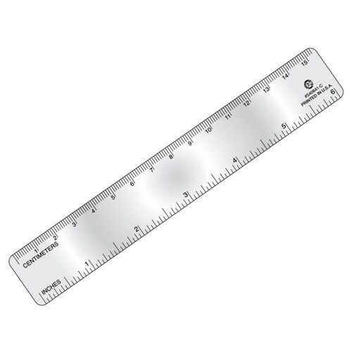 Clear Frosted Plastic 6 Inch Rulers Pack of 10