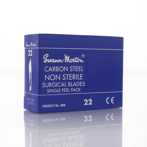 Swann-Morton® #22 Carbon Steel Scalpel Blades Packaging