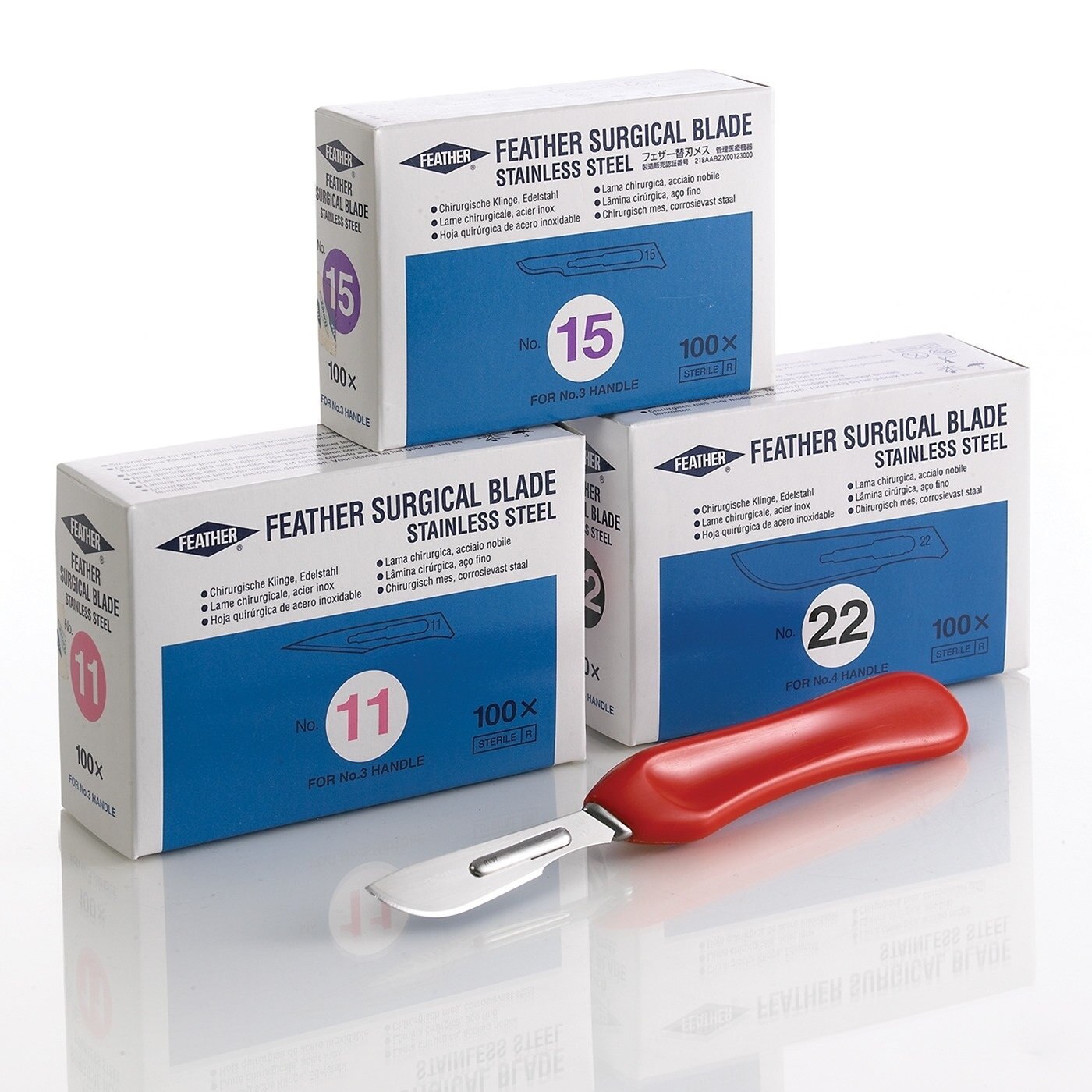 22 Stainless Steel Scalepel Blades, Sterile - BX/100