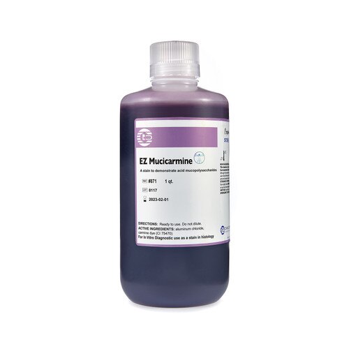 EZ Mucicarmine 1 Quart, Stain to demonstrate acid mucopolysaccharides