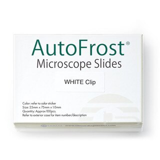AutoFrost® Microscope Slides, Clipped Corner, White