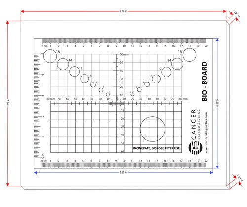 Bio-Board™ Disposable Dissection Board Technical Drawing