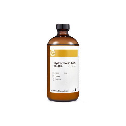 Hydrochloric Acid ACS Grade 500mL