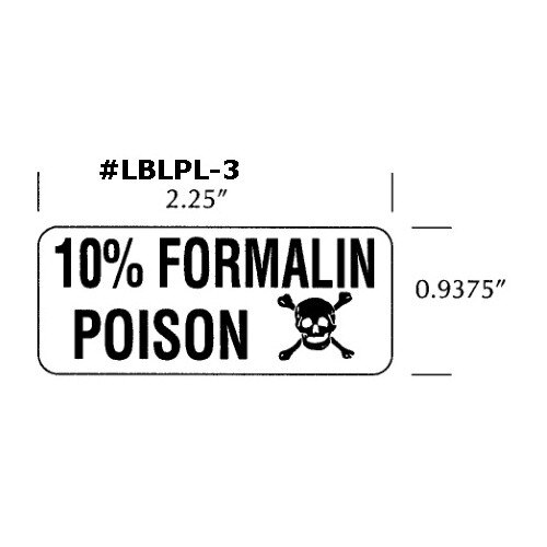LPL-3 10% Formalin Labels, Poison, RL/420
