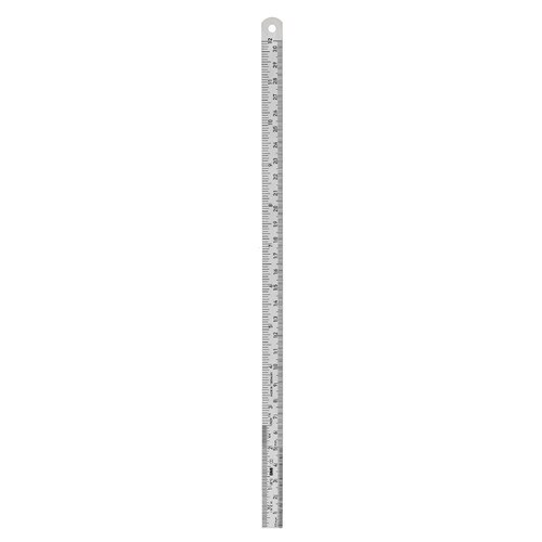 Ruler Flexible Stainless Steel Fractions And mm 12in