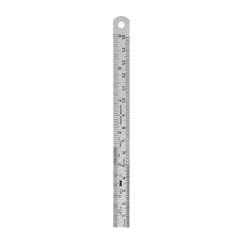 Ruler Flexible Stainless Steel Fractions And mm 6in
