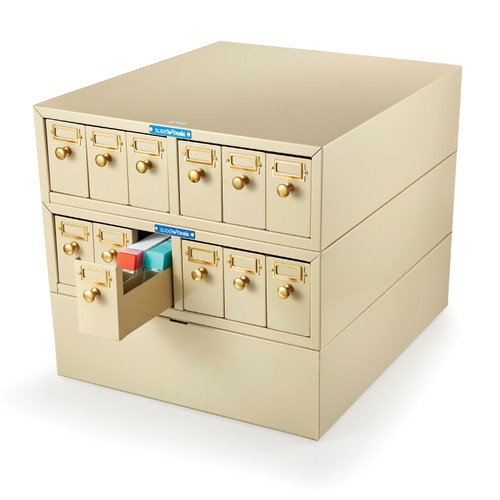 Slide Genie™ Metal Storage Cabinet Tan