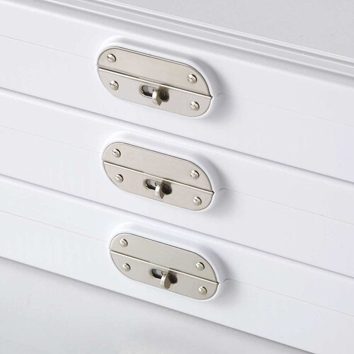 Slide Storage Box, Closeup of Lock Mechanism