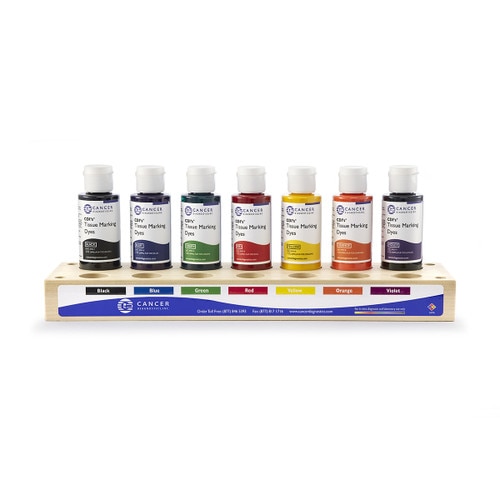 Cancer Diagnostics Tissue Marking Dye Kit, 7 color, Wood Tray