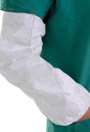 White Tyvek Arm Sleeve Elastic Cuff