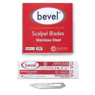 Bevel Stainless Steel Scalpel Blade, Sterile #60