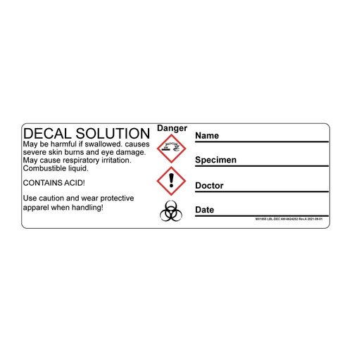 Decal Solution labels roll of 500