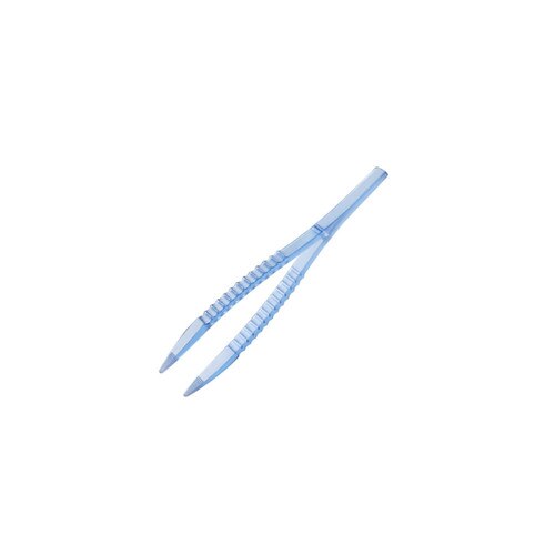 Sterile Plastic Forceps, Disposable Clear Blue